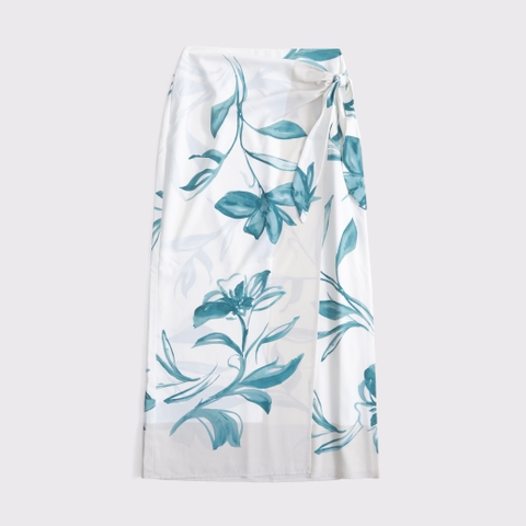 Женские юбки Abercrombie & Fitch Mid Rise Wrap Maxi Skirt
