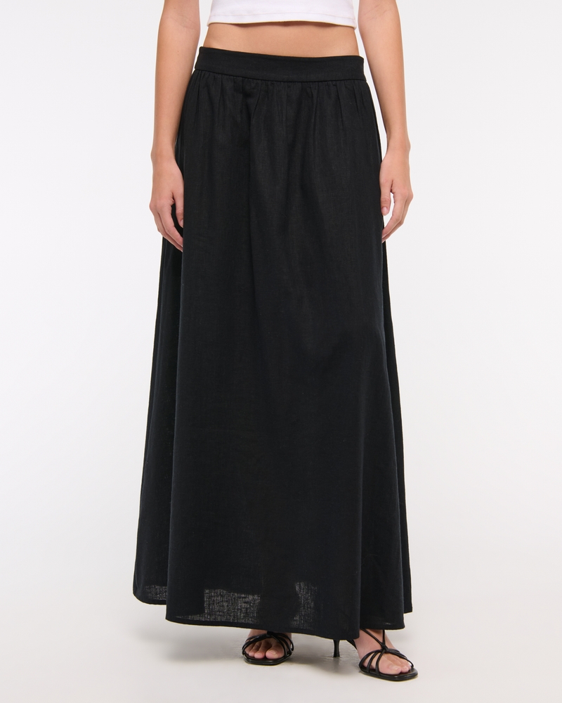 High Rise Ankle-Length Maxi Skirt