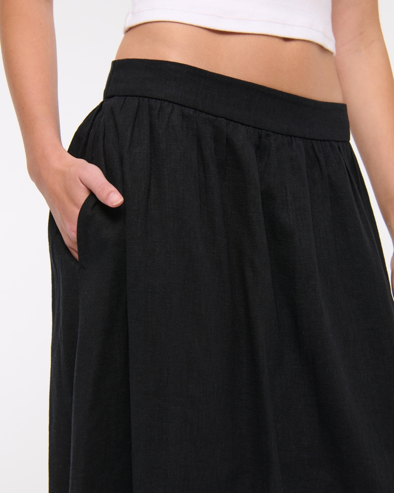 High Rise Ankle-Length Maxi Skirt