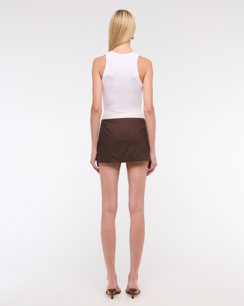 Mid Rise Wrap Mini Skort