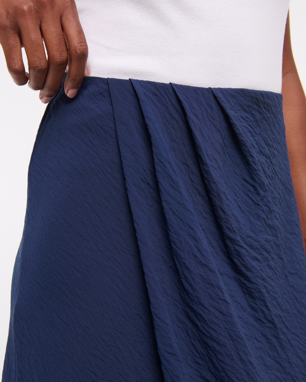 Mid Rise Sarong Maxi Skirt