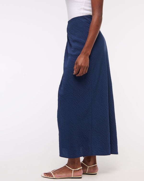 Mid Rise Sarong Maxi Skirt