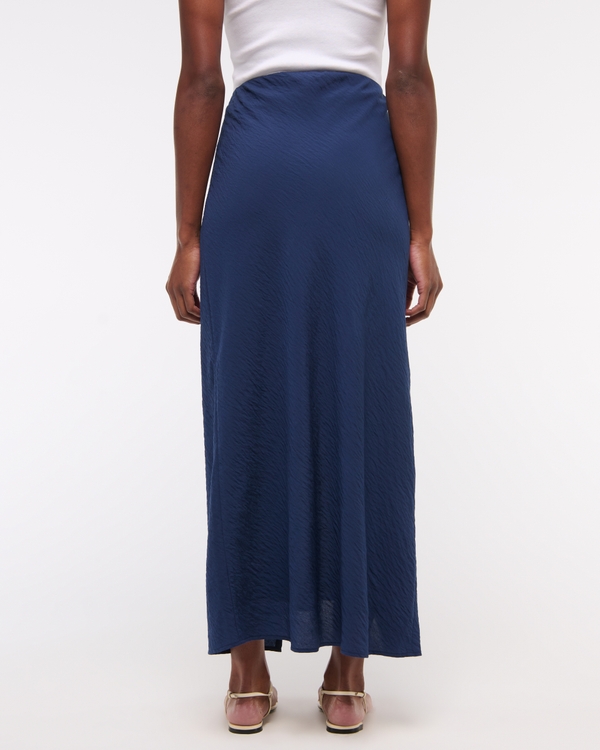 Mid Rise Sarong Maxi Skirt