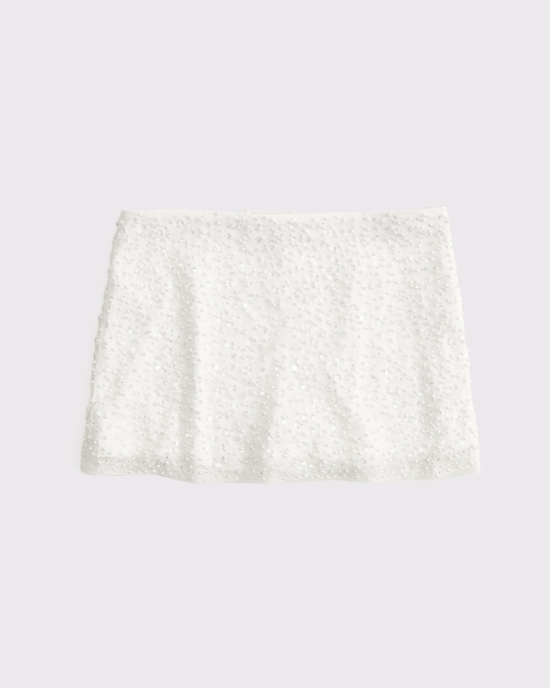 The A&F Scarlett Mid Rise Satin Mini Skort