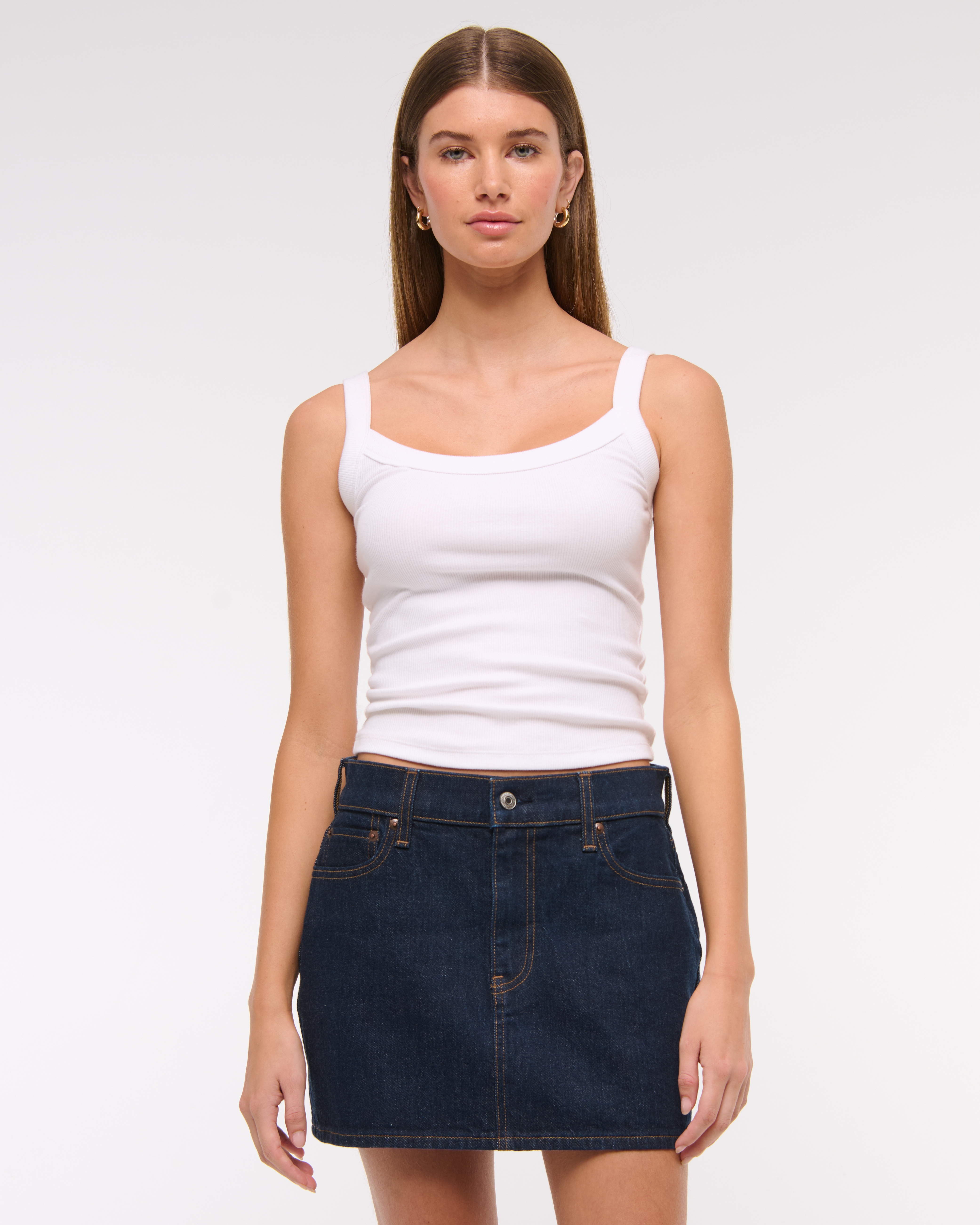 【 JEANS】mid rise mini denim skirt Women's Mid Rise Denim Mini Skirt | Women's Bottoms