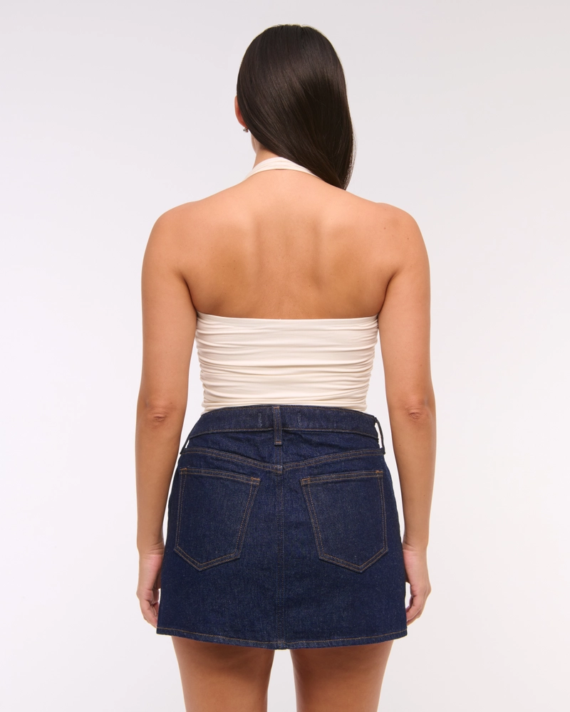 Curve Love Mid Rise Denim Mini Skirt