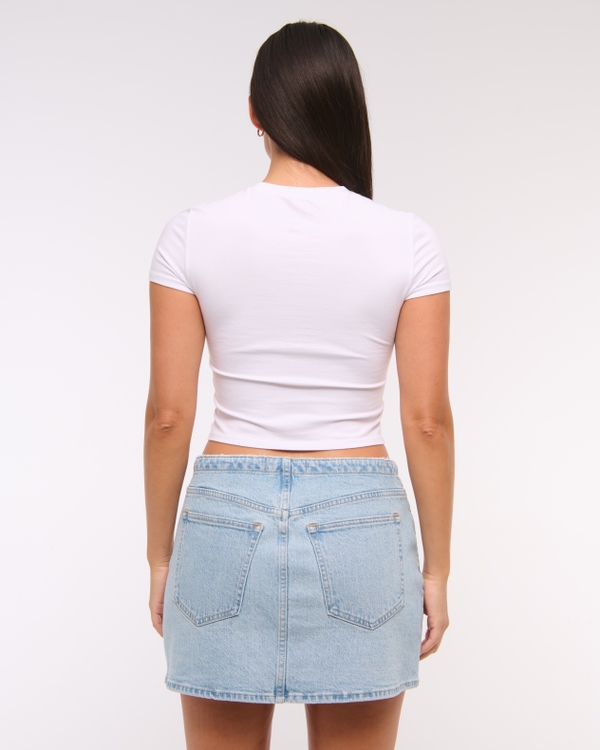Curve Love Mid Rise Denim Mini Skirt