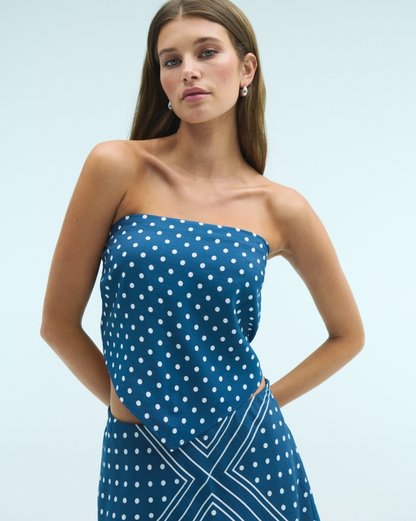 The A&F Sienna Mini Skort, Blue Pattern view 1