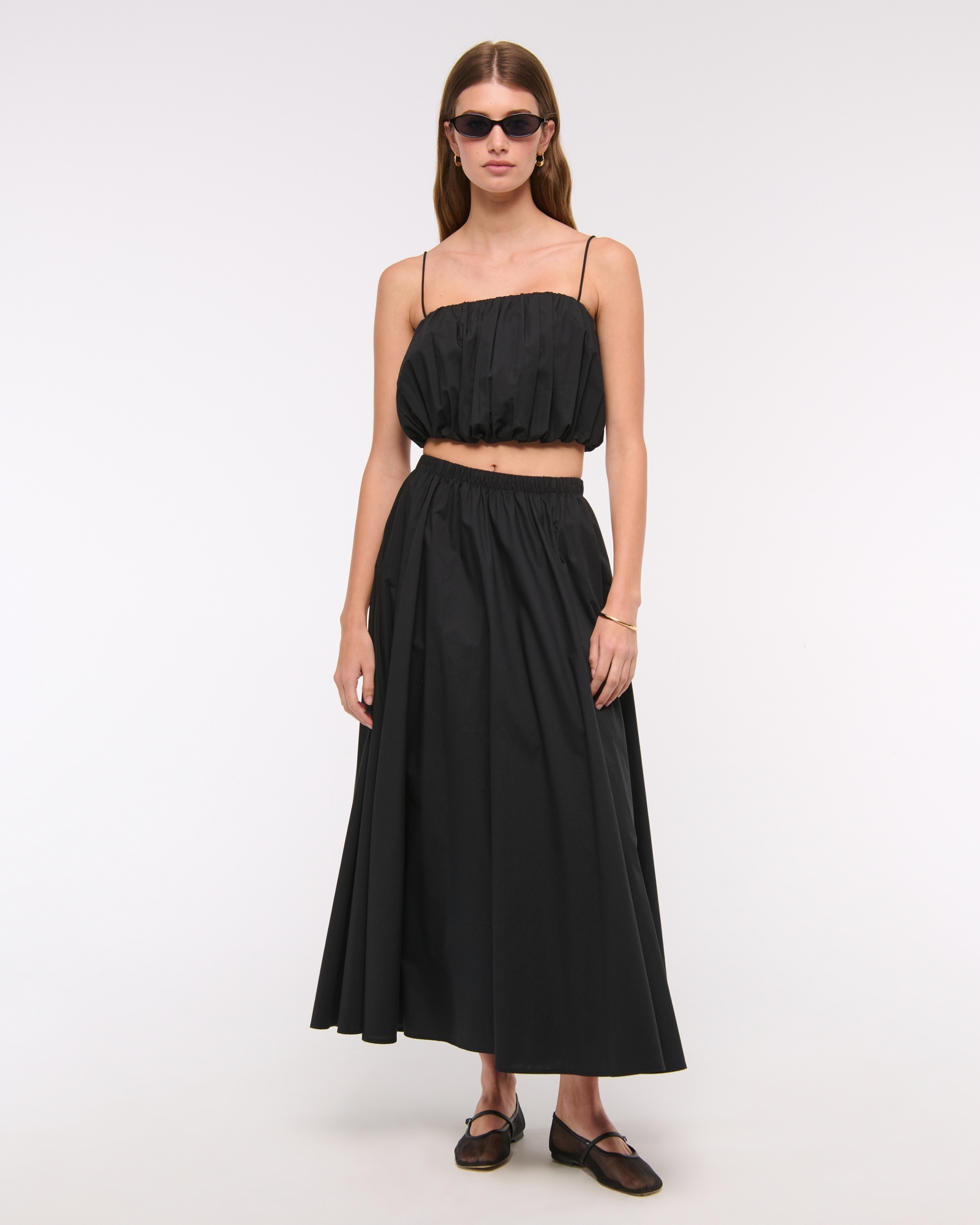 Mid Rise Maxi Skirt