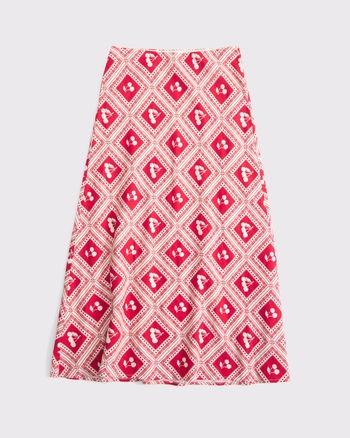 Mid Rise Linen-Blend Maxi Skirt from Abercrombie & Fitch - $34.97