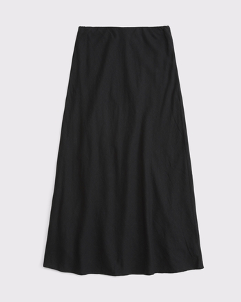 Women's Mid Rise Linen-Blend Maxi Skirt | Women's Clearance | Abercrombie.com
