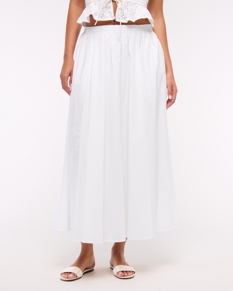 Mid Rise Maxi Skirt