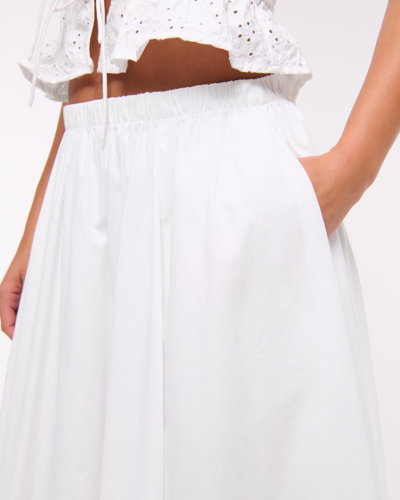 Mid Rise Maxi Skirt