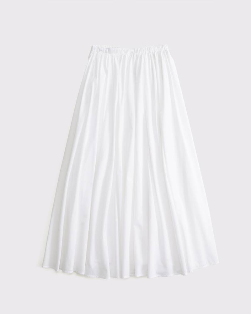 スカート DUNST Women Mid Skirts UDSK5A209IV IVORY WHITE SUZIE KONDI The Kyria pleated cotton-poplin midi skirt | NET