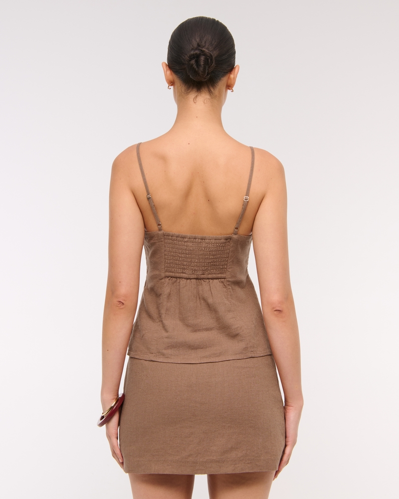 The A&F Scarlett Linen-Blend Mini Skort