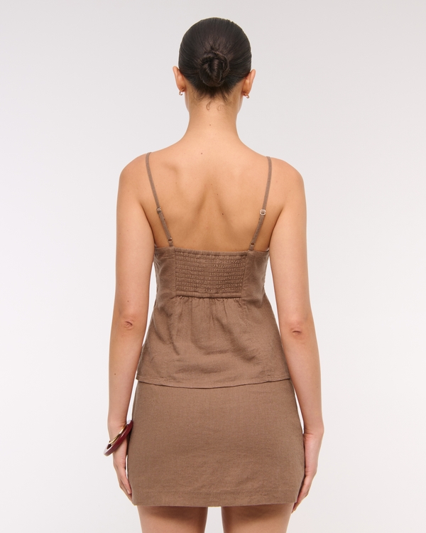 The A&F Scarlett Linen-Blend Mini Skort