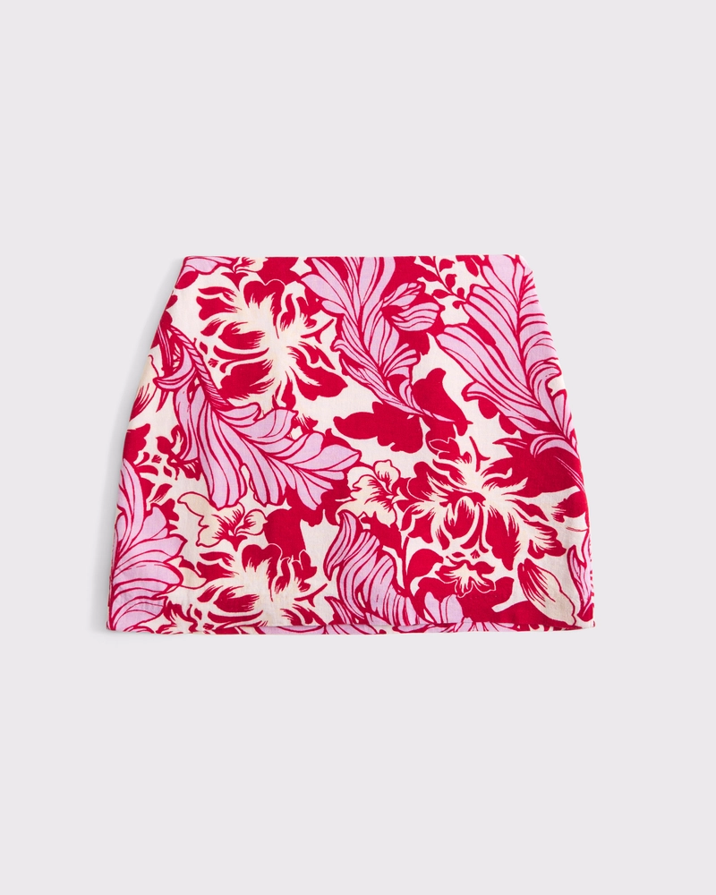 The A&F Scarlett Linen-Blend Mini Skort