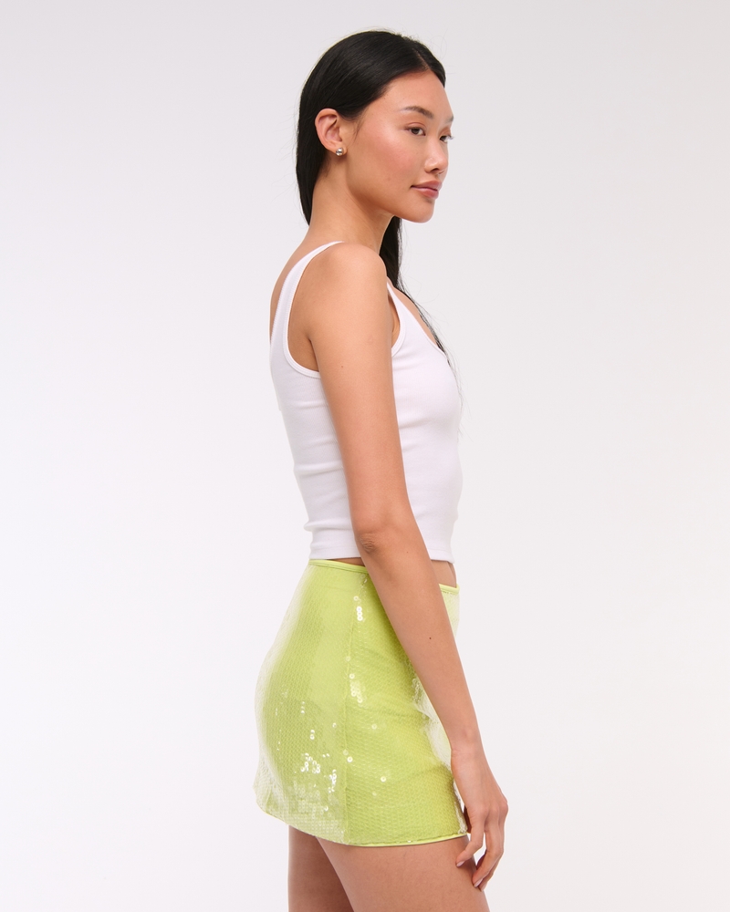 The A&F Scarlett Mid Rise Sequin Mini Skort
