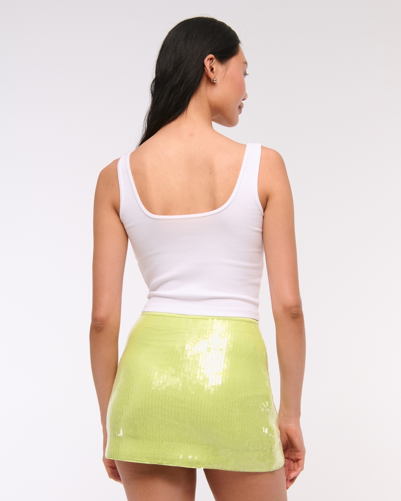 The A&F Scarlett Mid Rise Sequin Mini Skort