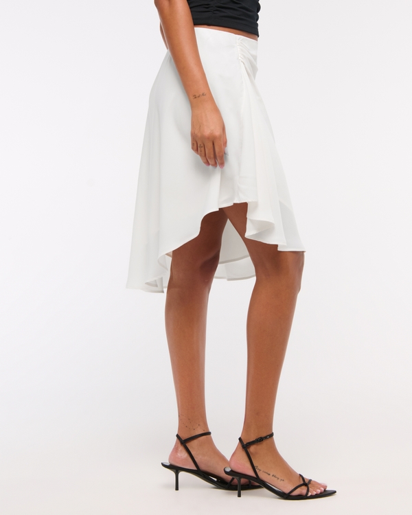 Low Rise Asymmetrical Hem Mini Skirt