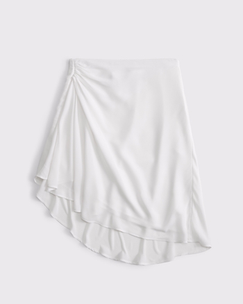 Low Rise Asymmetrical Hem Mini Skirt