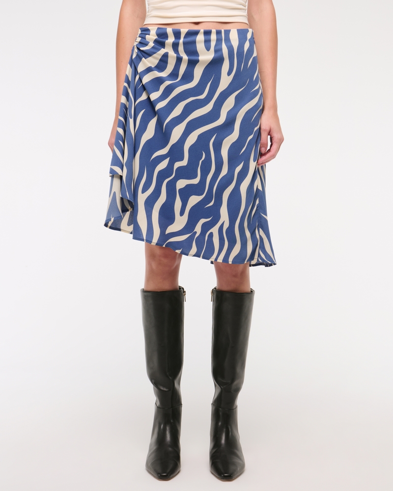 Low Rise Asymmetrical Hem Mini Skirt