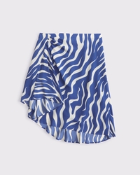 Low Rise Asymmetrical Hem Mini Skirt