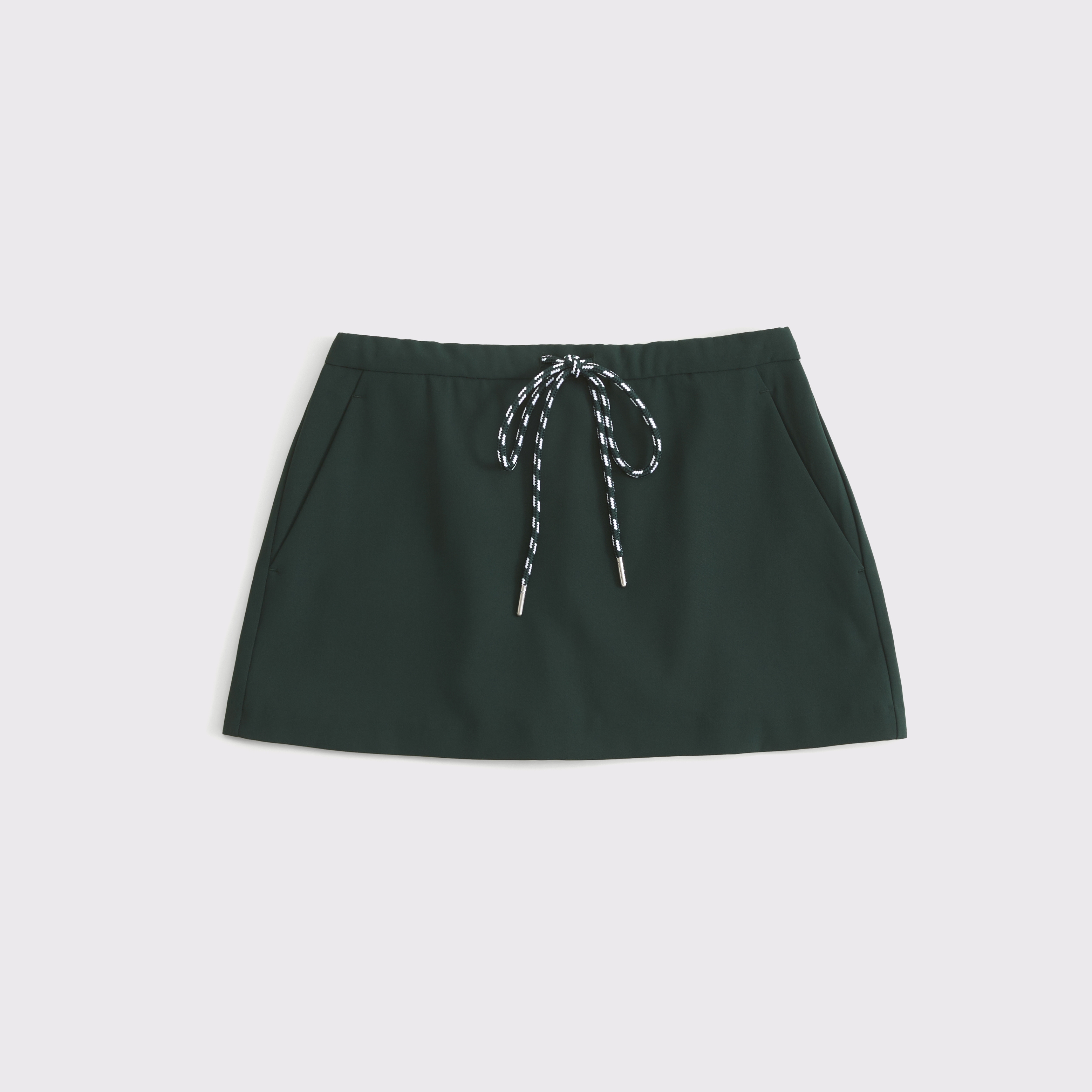 Abercrombie & Fitch Vol. 28 Danzy Mid Rise Pull-on Mini Skort In Green