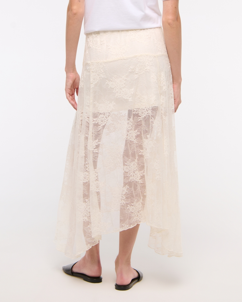 Lace Godet Maxi Skirt