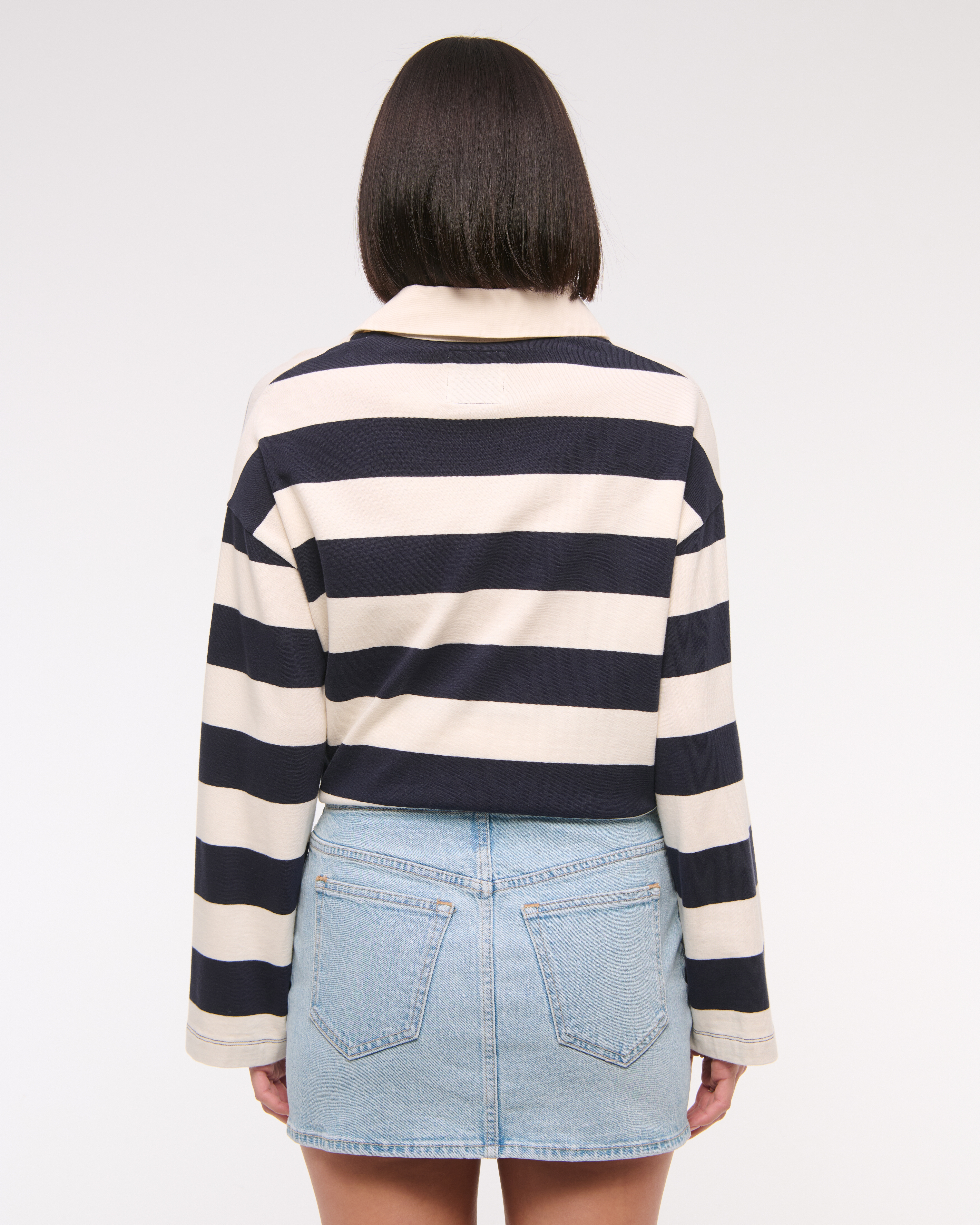 Abercrombie & Fitch Mid Rise Denim Mini Skirt In Brown