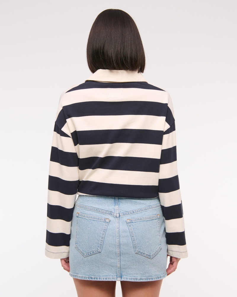 Mid Rise Denim Mini Skirt
