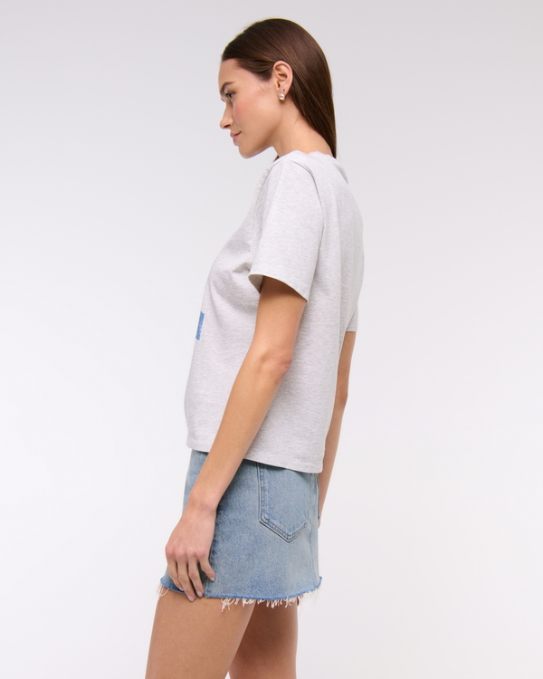 Mid Rise Denim Mini Skirt