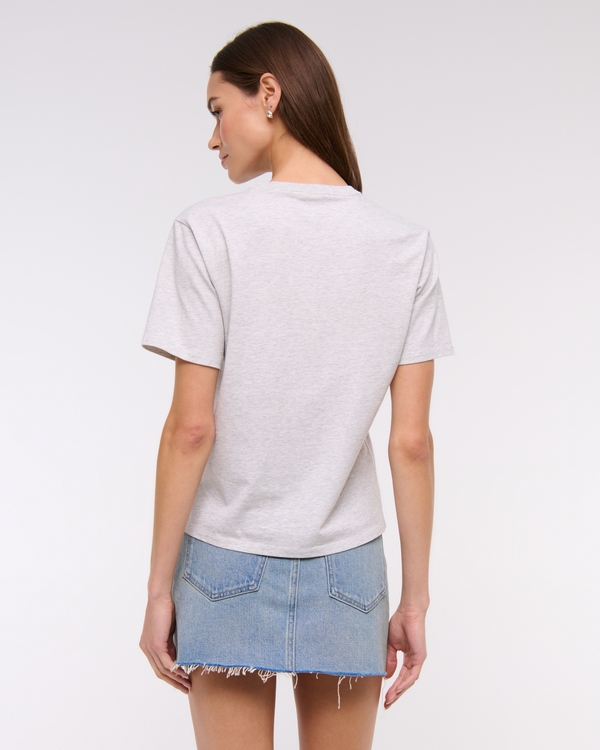 Mid Rise Denim Mini Skirt