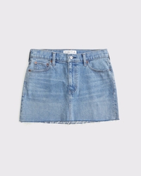 Mid Rise Denim Mini Skirt