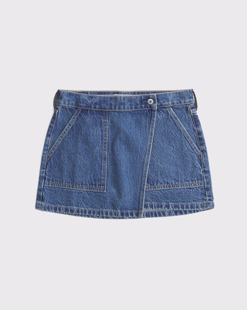 商品画像：ANDMARY】Fur pocket denim skirt 4