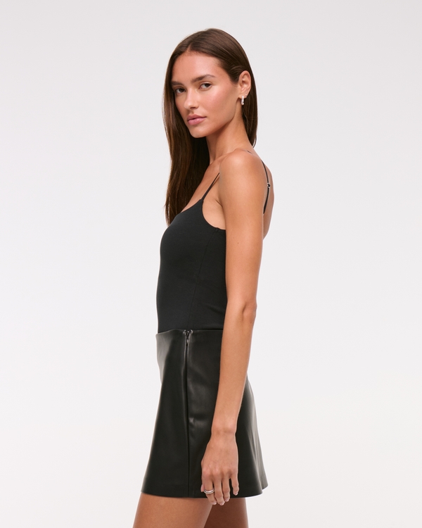 The A&F Scarlett Vegan Leather Mini Skort