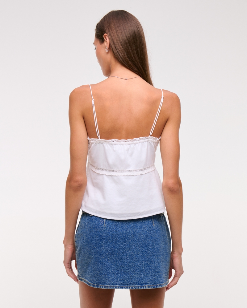 Mid Rise Belted Denim Mini Skort