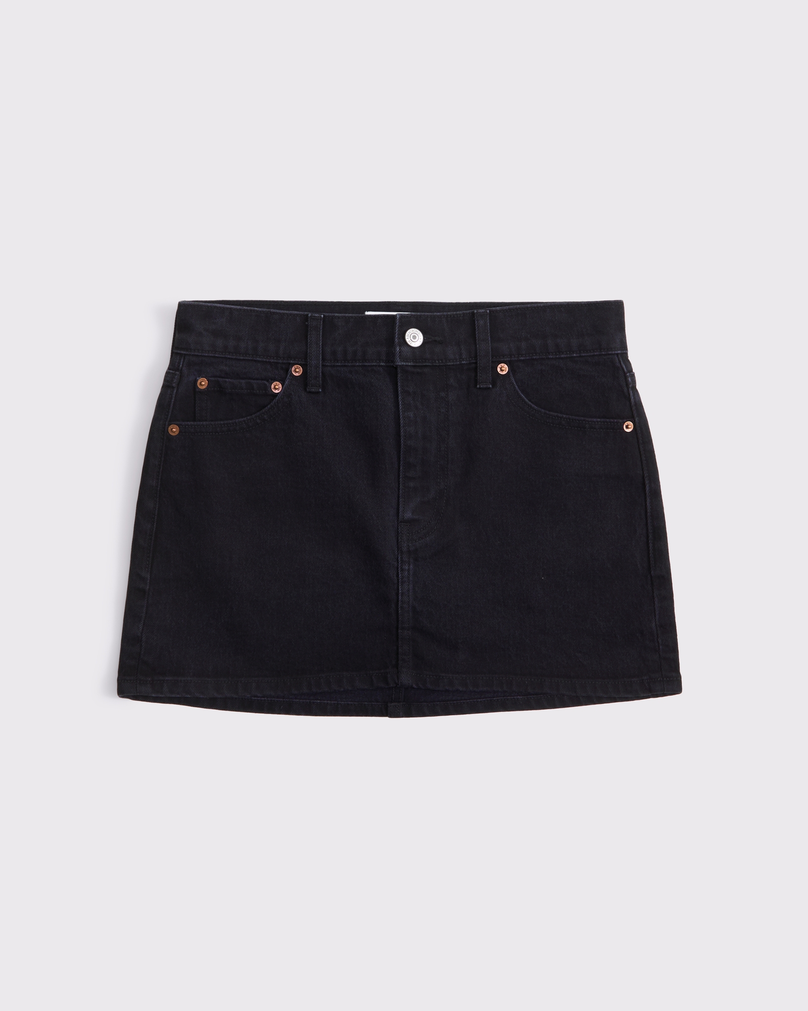 Mid Rise Denim Mini Skirt
