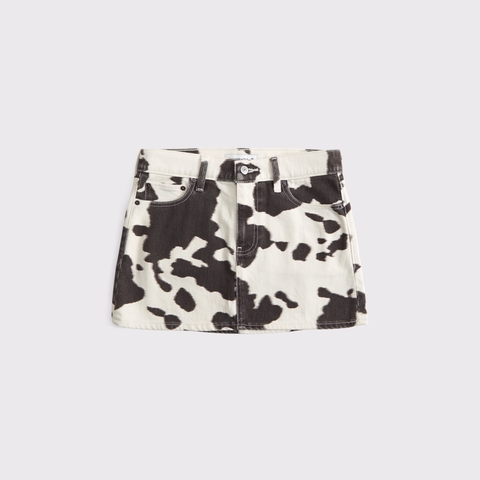Женские юбки Abercrombie & Fitch Mid Rise Denim Mini Skirt