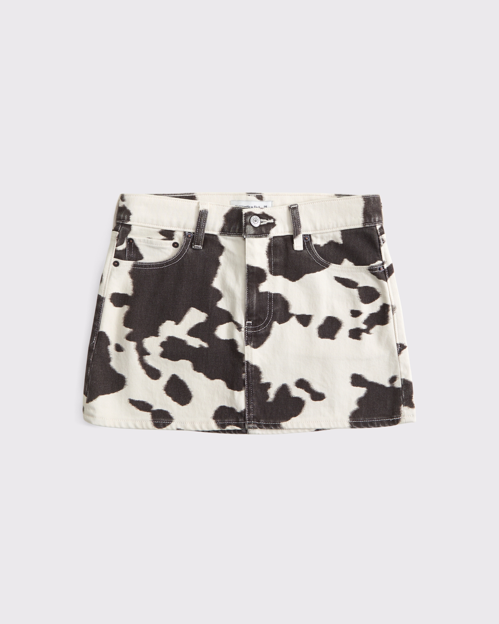 Mid Rise Denim Mini Skirt