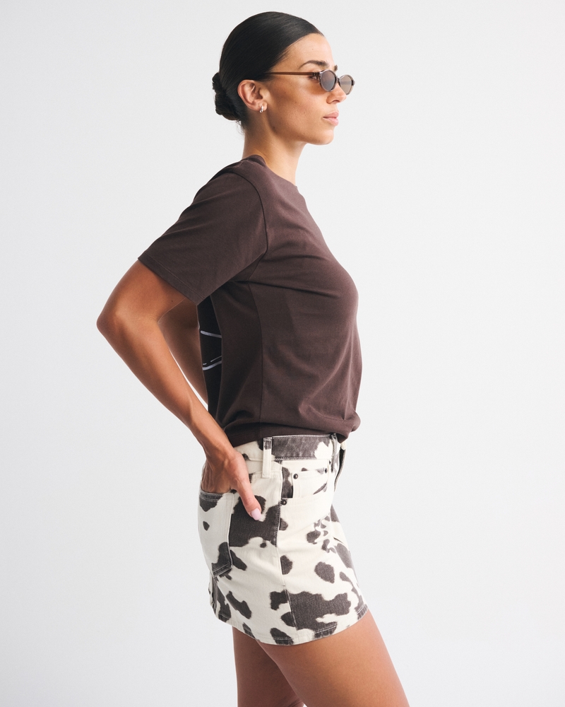 Curve Love Mid Rise Denim Mini Skirt