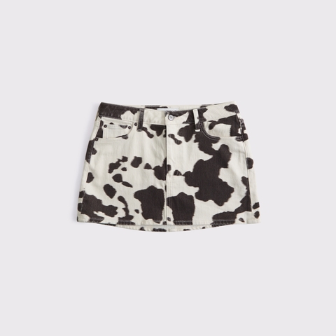 Женские юбки Abercrombie & Fitch Curve Love Mid Rise Denim Mini Skirt