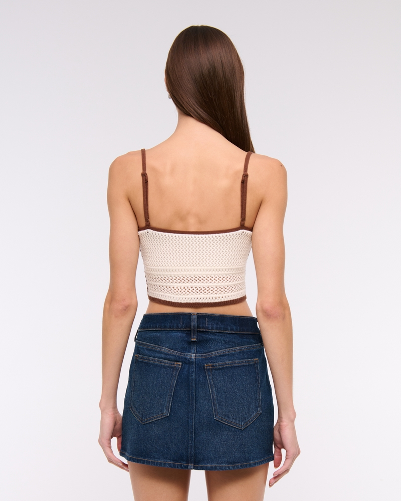 Mid Rise Denim Mini Skirt