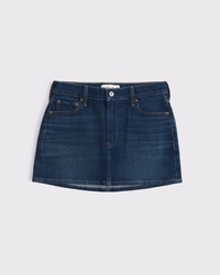 Mid Rise Denim Mini Skirt