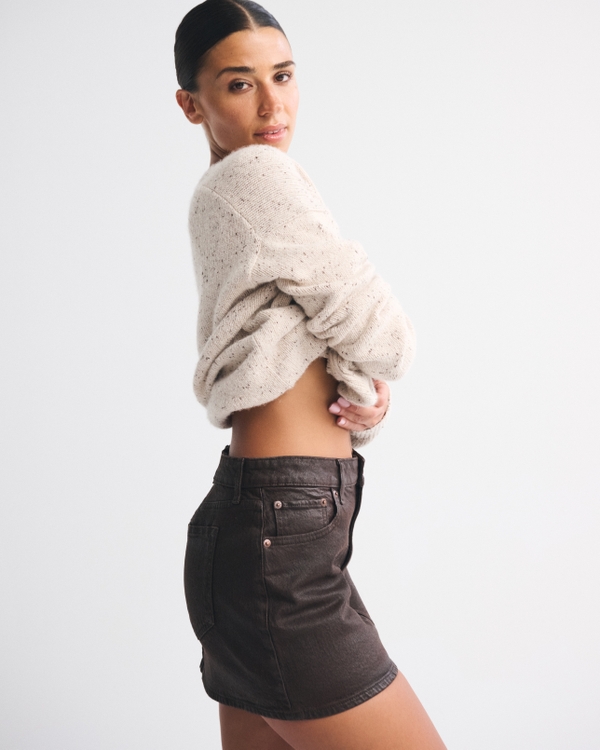 Curve Love Mid Rise Denim Mini Skirt