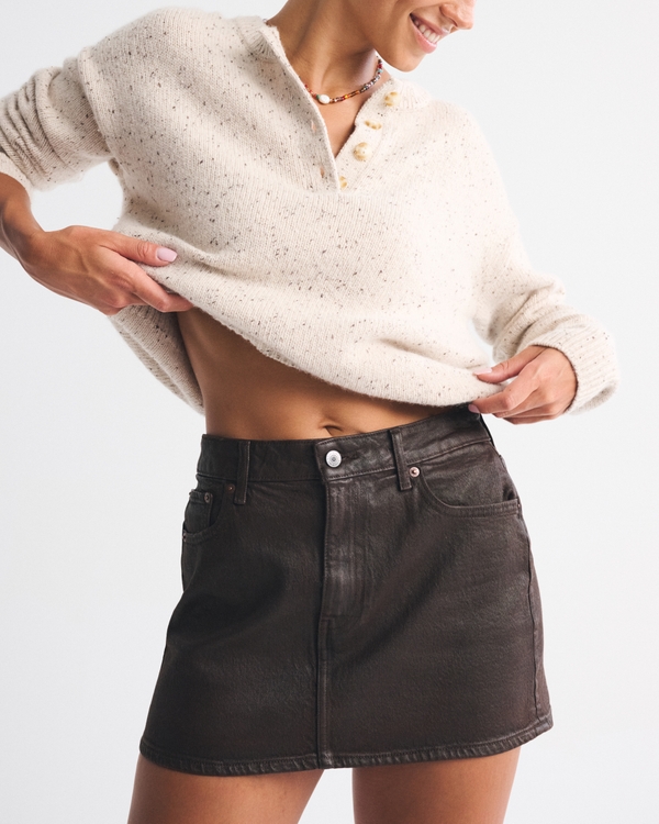 Curve Love Mid Rise Denim Mini Skirt