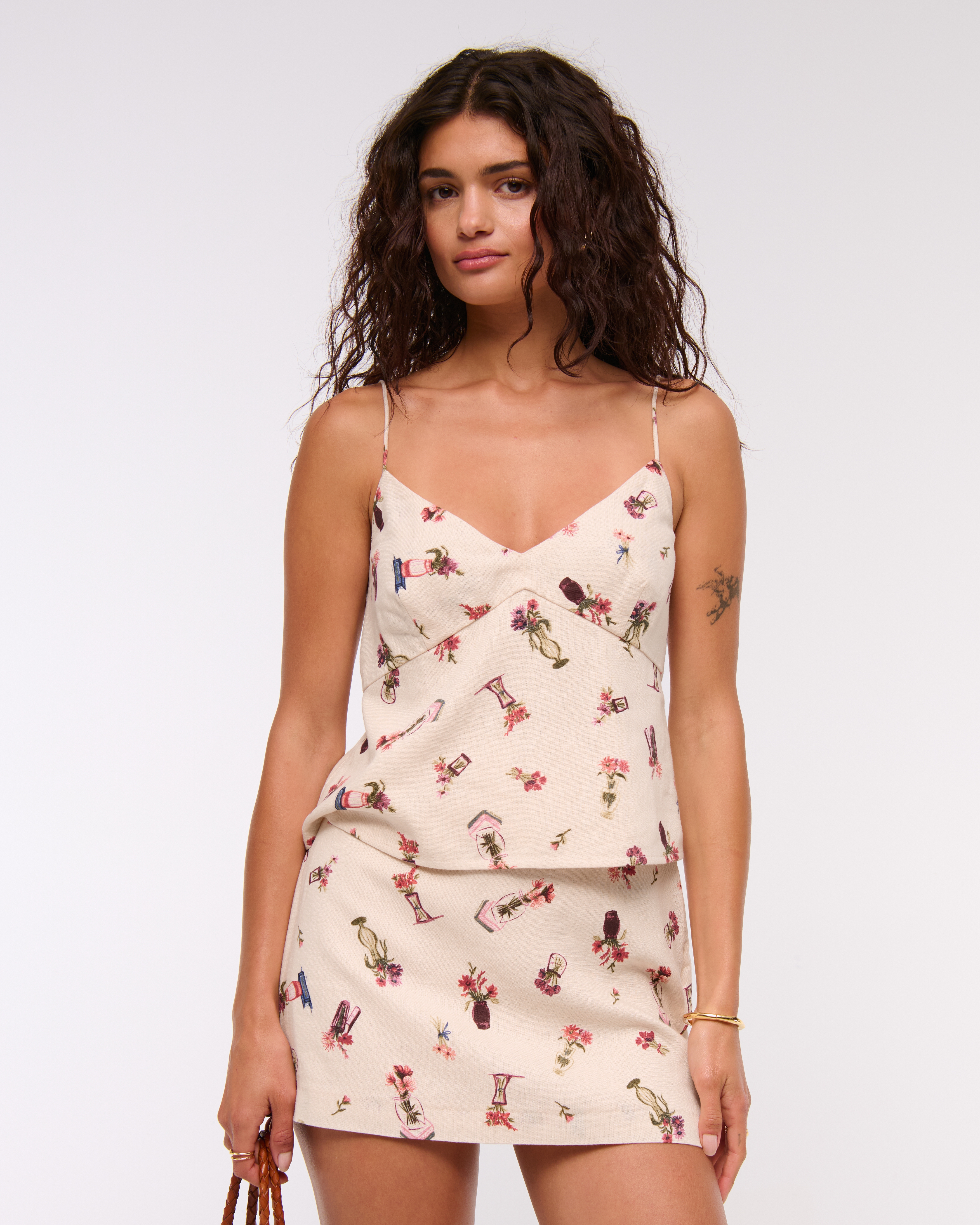 Abercrombie & Fitch The A&f Scarlett Linen-blend Mini Skort