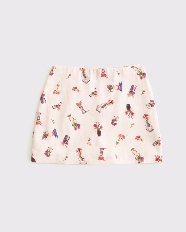 The A&F Scarlett Linen-Blend Mini Skort