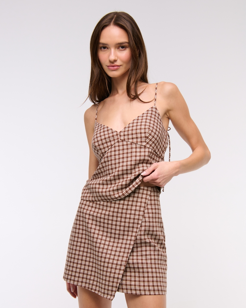 Mid Rise Pleated Mini Skort