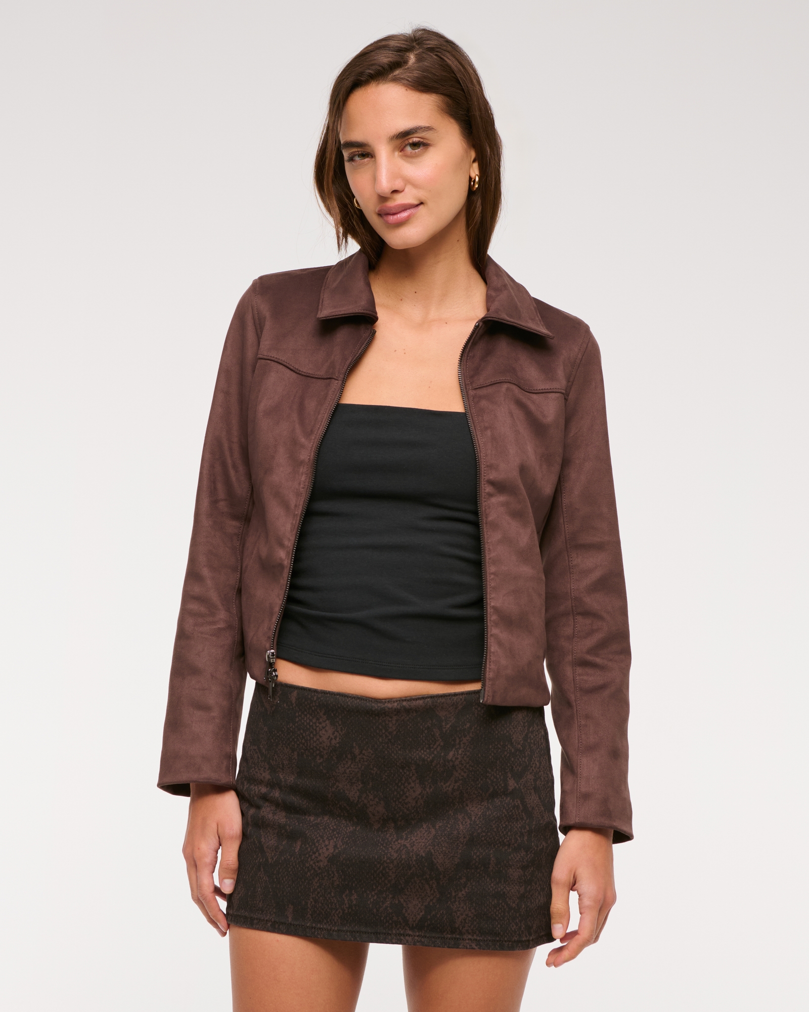 The A&F Scarlett Low Rise Denim Micro Skort